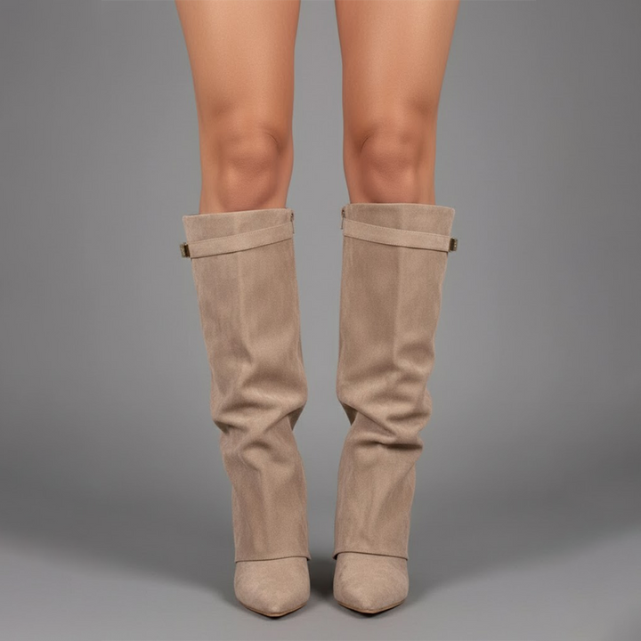 Connor | Women’s Leather Thigh-High Boots with Buckle