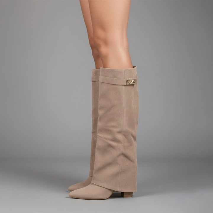 Connor | Women’s Leather Thigh-High Boots with Buckle