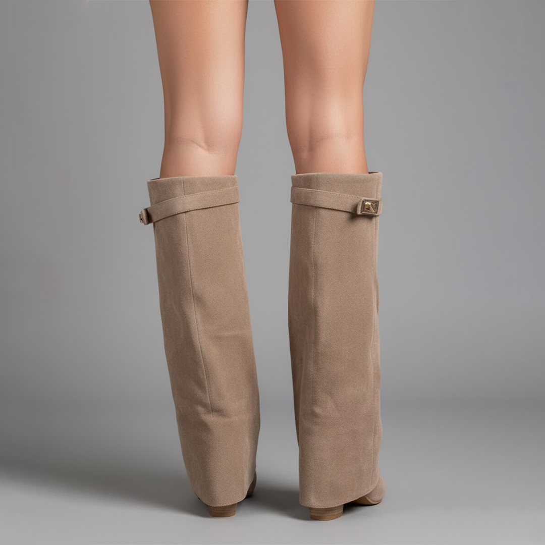 Connor | Women’s Leather Thigh-High Boots with Buckle