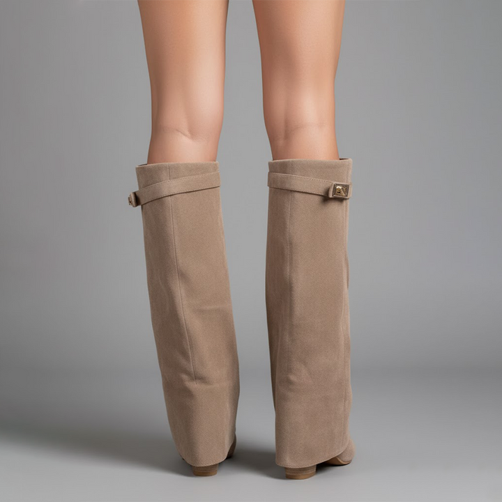 Connor | Women’s Leather Thigh-High Boots with Buckle