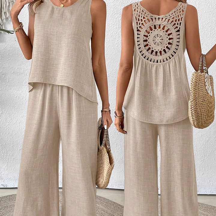 Ellis | Outfit Set with Crochet Mesh Cutout