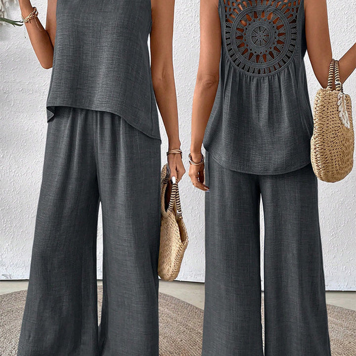 Ellis | Outfit Set with Crochet Mesh Cutout