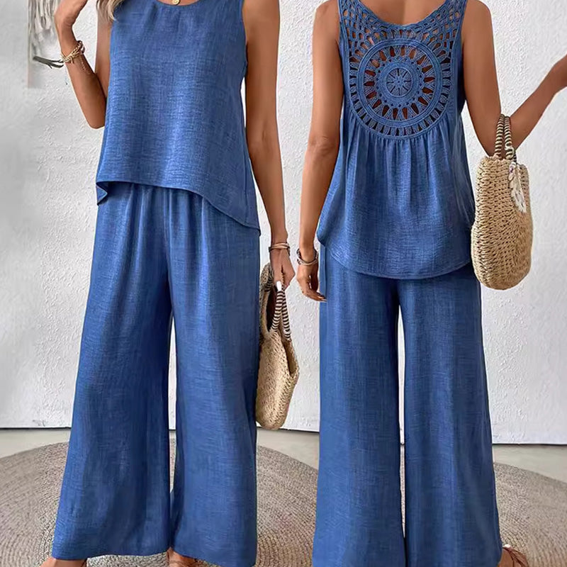 Ellis | Outfit Set with Crochet Mesh Cutout