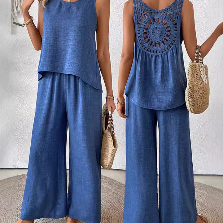 Ellis | Outfit Set with Crochet Mesh Cutout