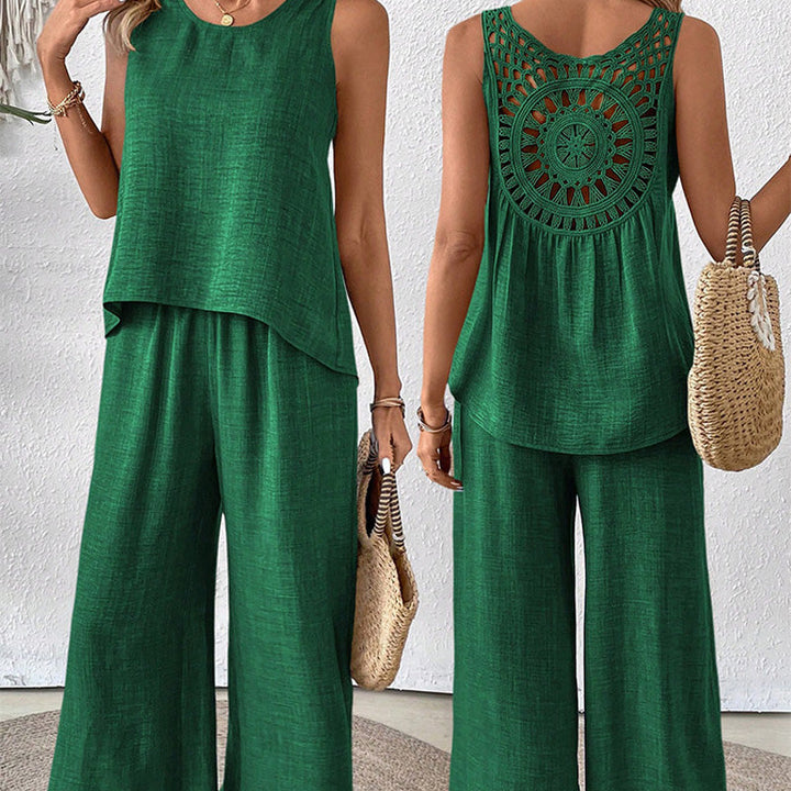 Ellis | Outfit Set with Crochet Mesh Cutout