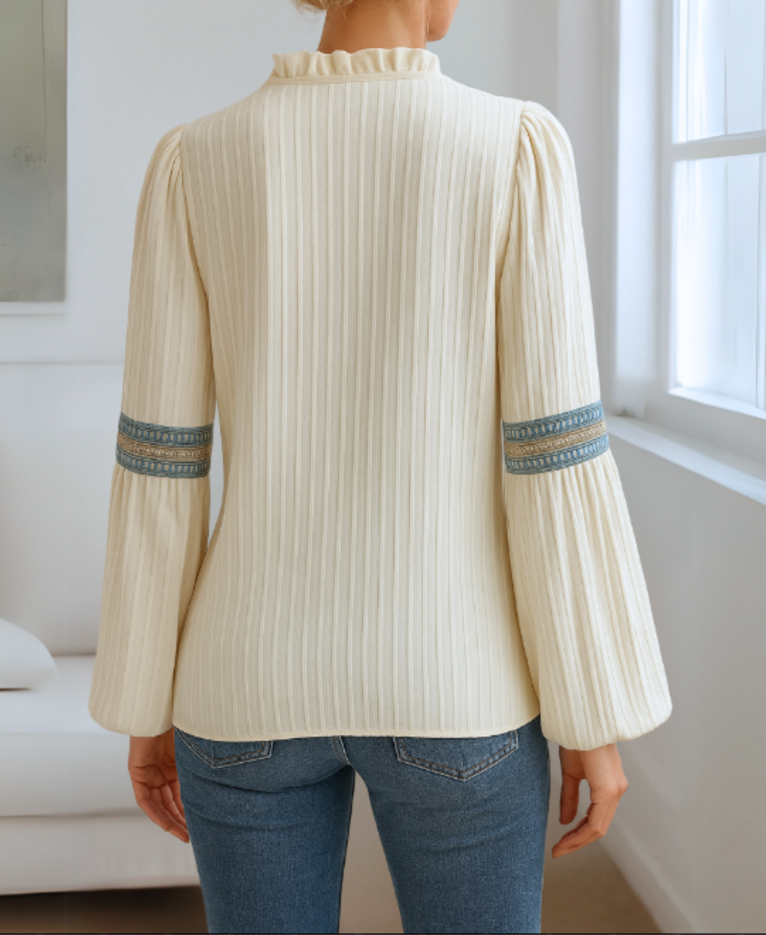 Grace | Vintage V-Neck Blouse