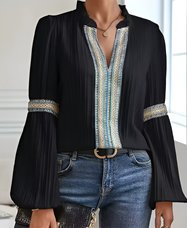 Grace | Vintage V-Neck Blouse