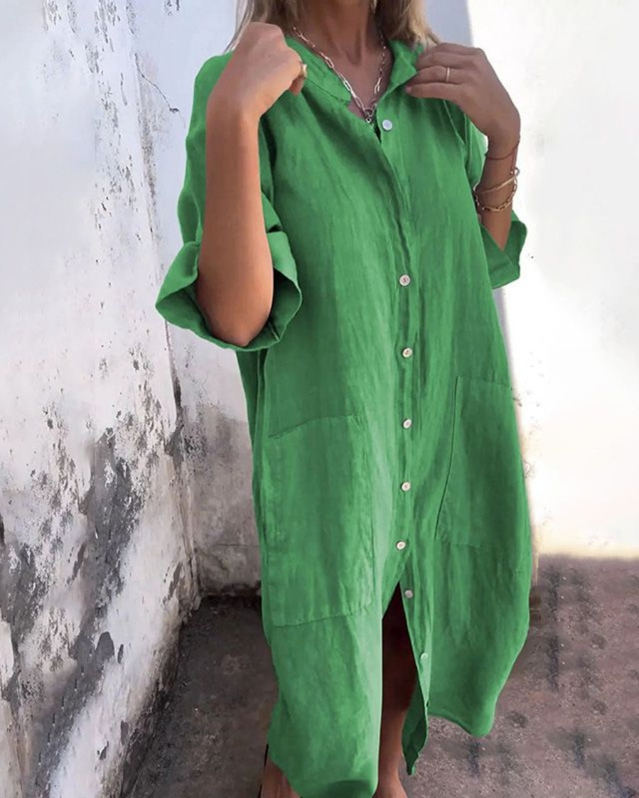 Mika | Boho Summer Shirt Dress