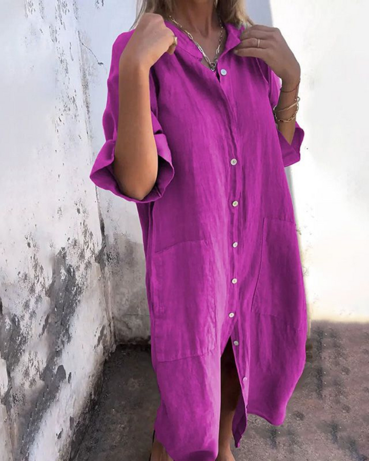 Mika | Boho Summer Shirt Dress