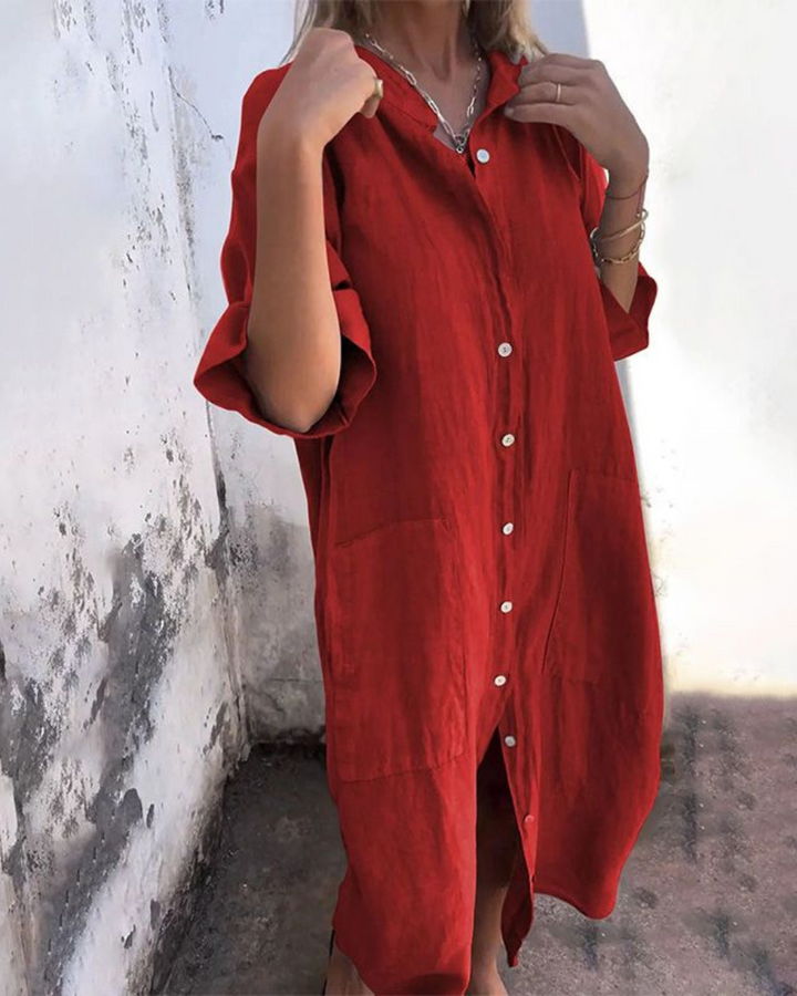 Mika | Boho Summer Shirt Dress