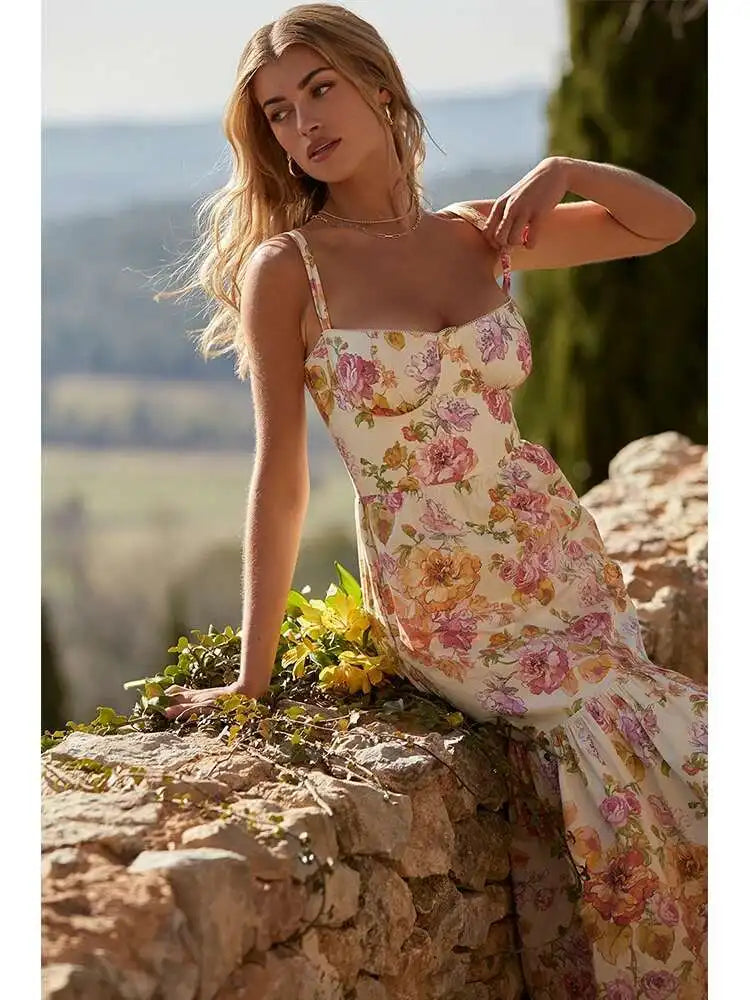 Fleur | Elegant Floral Midi Dress