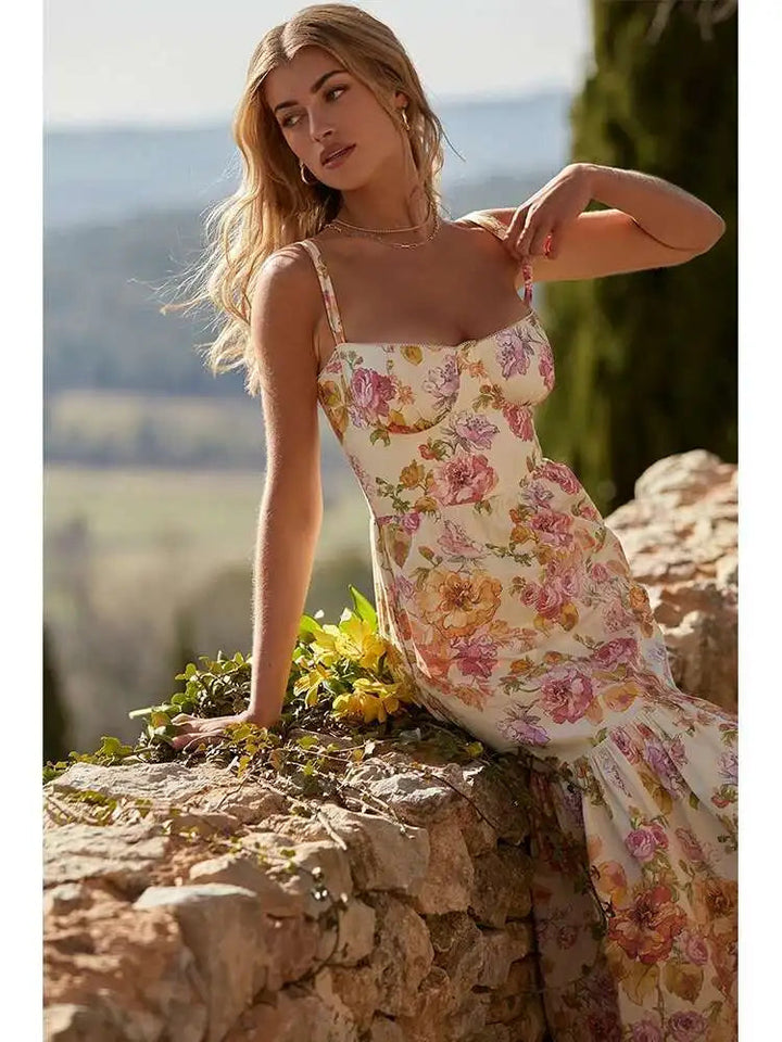 Fleur | Elegant Floral Midi Dress