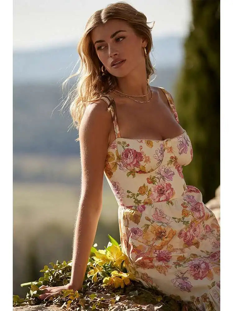 Fleur | Elegant Floral Midi Dress