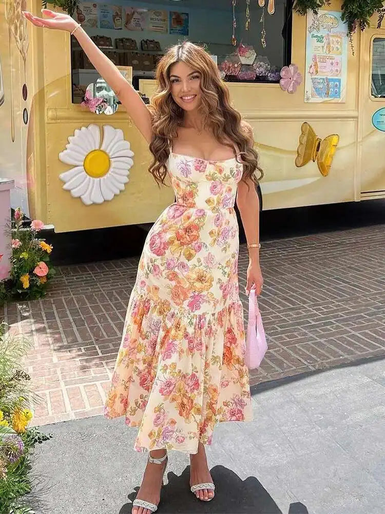 Fleur | Elegant Floral Midi Dress