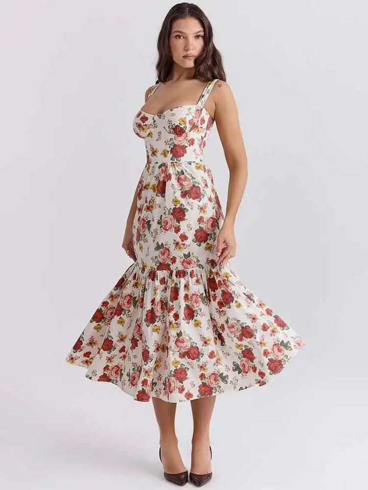 Fleur | Elegant Floral Midi Dress