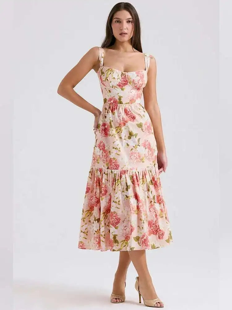 Fleur | Elegant Floral Midi Dress