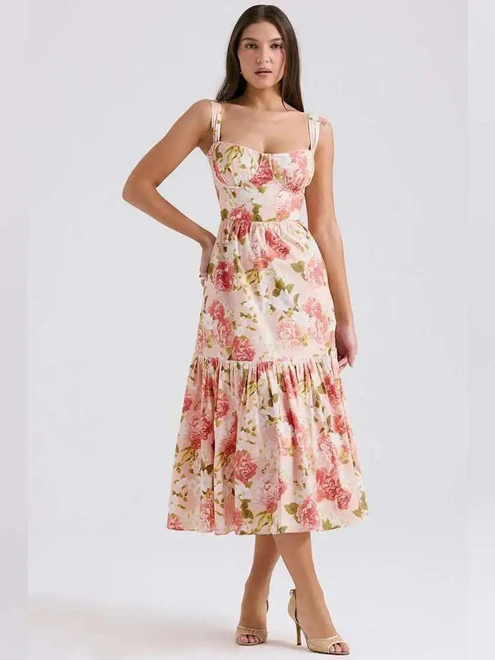 Fleur | Elegant Floral Midi Dress
