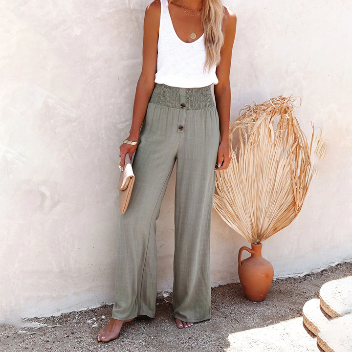 Katie | Women’s Trendy High-Waist Casual Wide-Leg Trousers