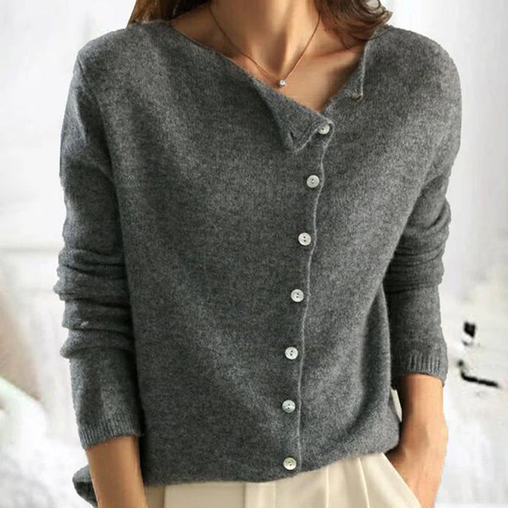 Clara | Women’s Lightweight Stretch Sweater with Buttons