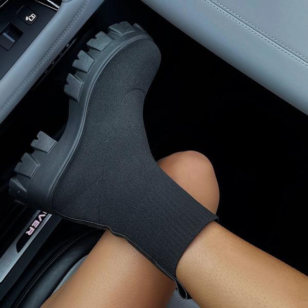 Freya | Trendy Women’s Thick Sole Sock Sneakers Boots