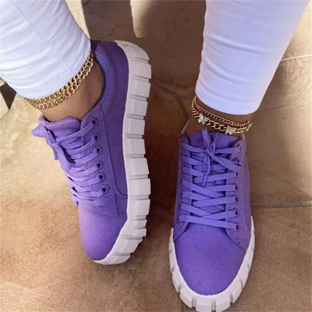 Ella | Women’s Casual Thick Sole Lace Sneakers