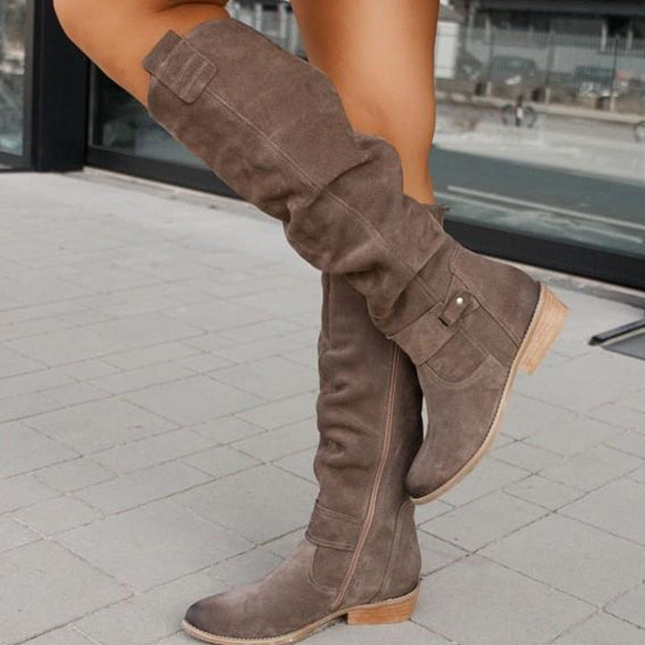 Eva | Women’s Side Zip Buckle Riding Boots