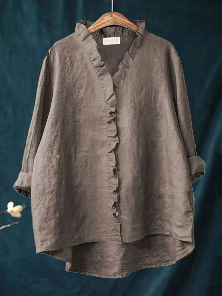 Hailey | Frill Button Blouse