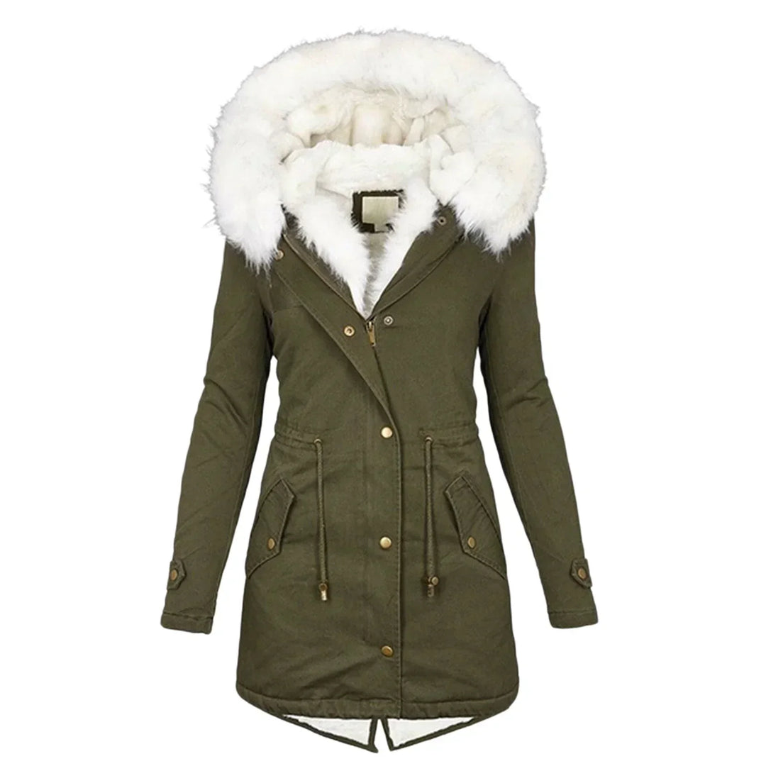 Faye | Women’s Hooded Warm Mid-Length Winter Coat