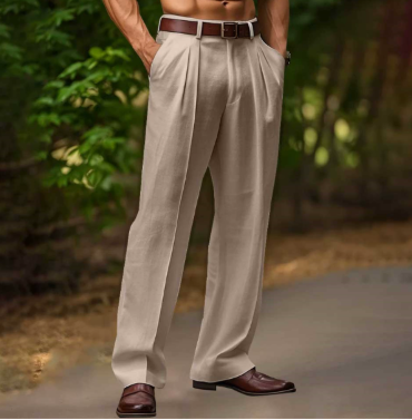 Michael | Men Pleated Relaxed Fit Trousers