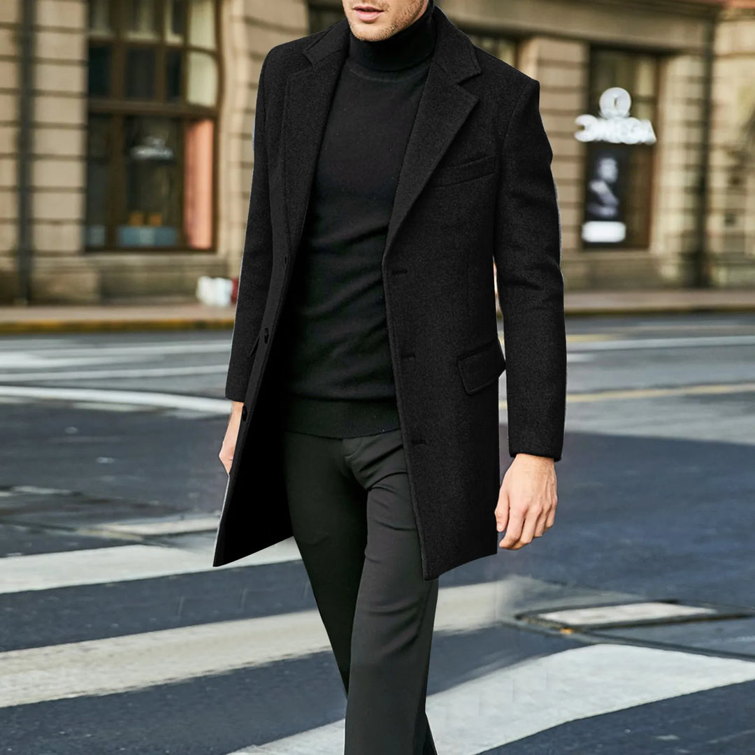 Edward | Men's Elegant Wool-Blend Overcoat for Winter