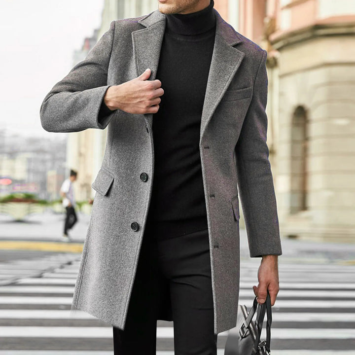 Edward | Men's Elegant Wool-Blend Overcoat for Winter