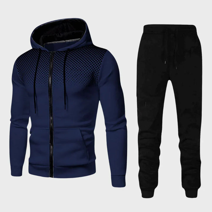 Edward | Men’s Hoodie Tracksuit with Dotted Chest Design
