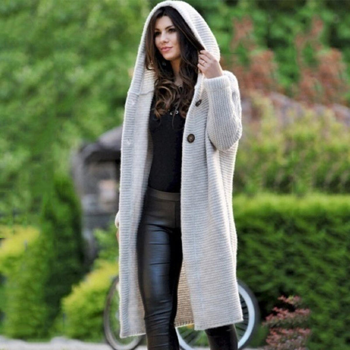 Grace | Women Relaxed Fit Hooded Casual Long Cardigan
