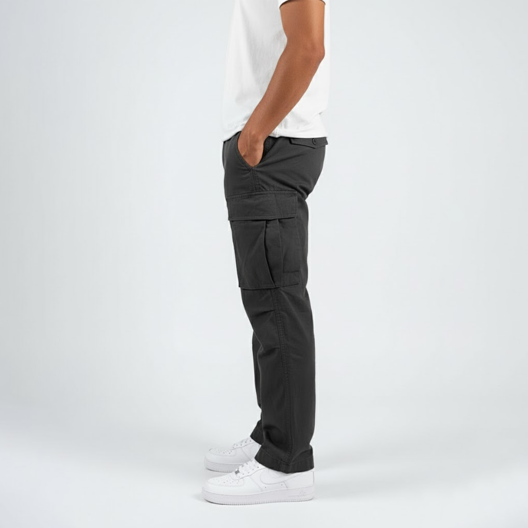 Benjamin | Men’s Relaxed Fit Cargo Pants with Side Pockets Streetwear