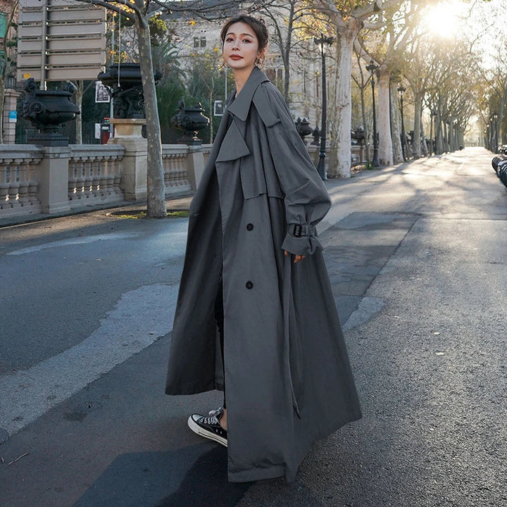 Scarlett | Women’s Double Breasted Oversized Long Trench Coat