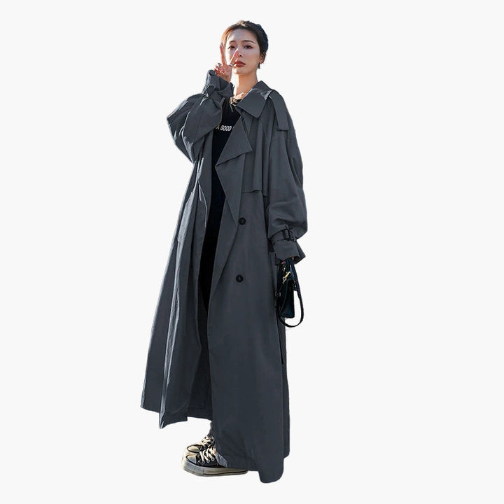 Scarlett | Women’s Double Breasted Oversized Long Trench Coat
