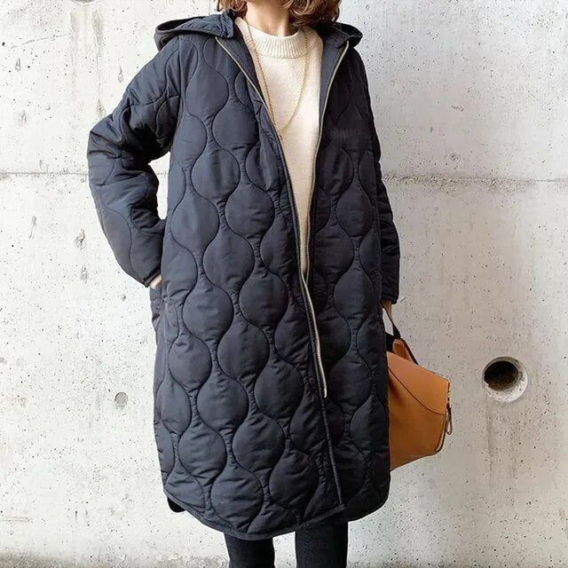 Ava | Women’s Winter Quilted Coat with Hood