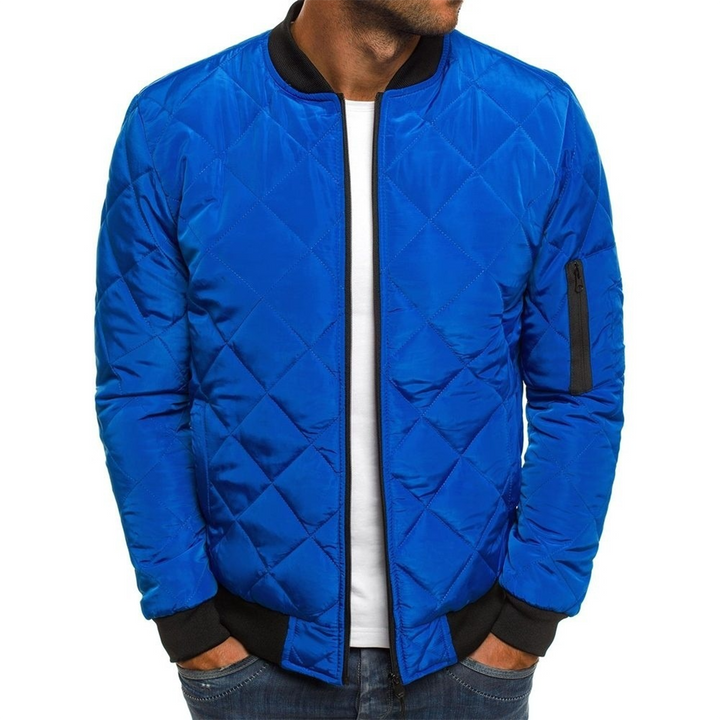 Toby  | Men's Quilted Bomber Jacket with Zippered Pockets