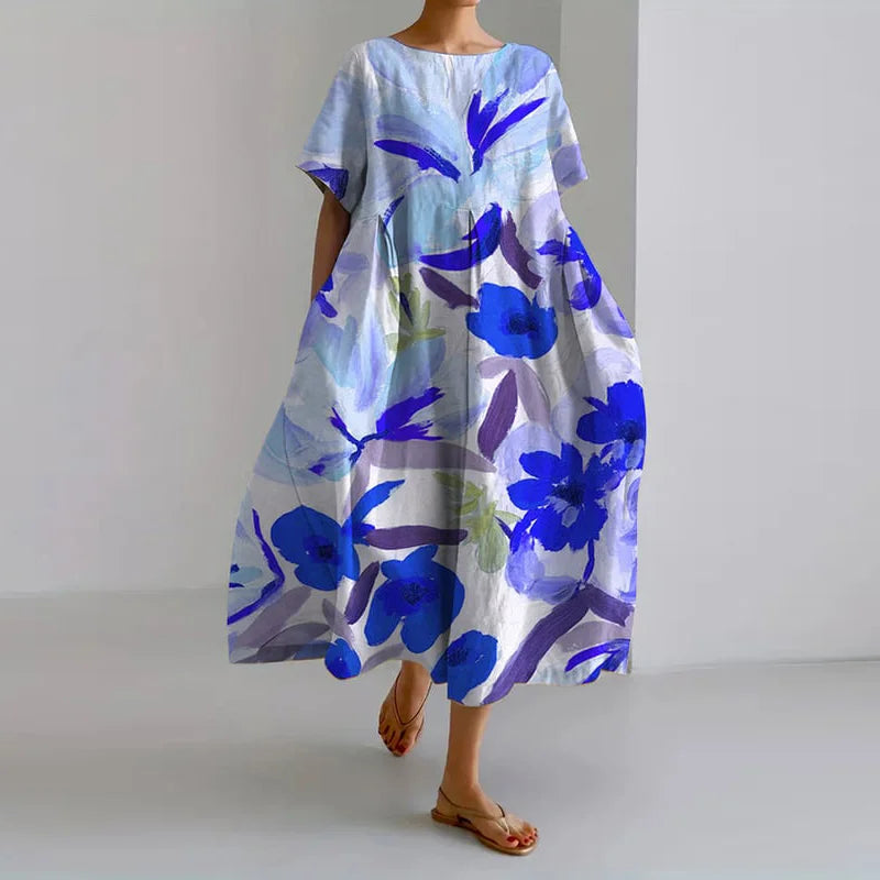 Laura | Watercolor Floral Summer Dress