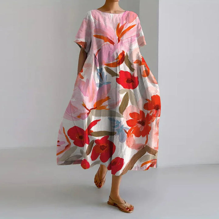 Laura | Watercolor Floral Summer Dress