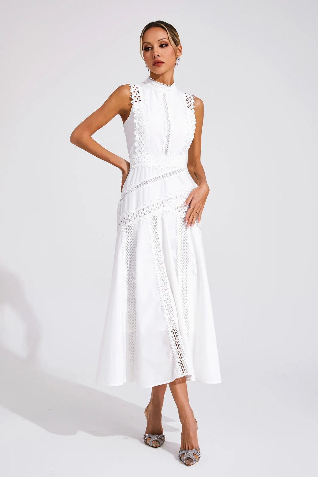 Lisette | Elegant Sleeveless Lace Dress