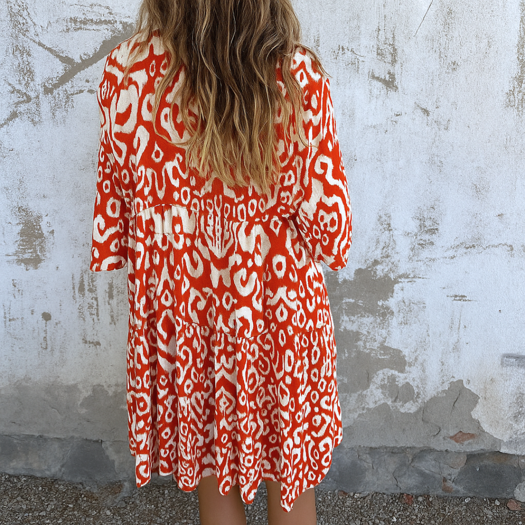 Magdalenne | Elegant V-Neck Dress