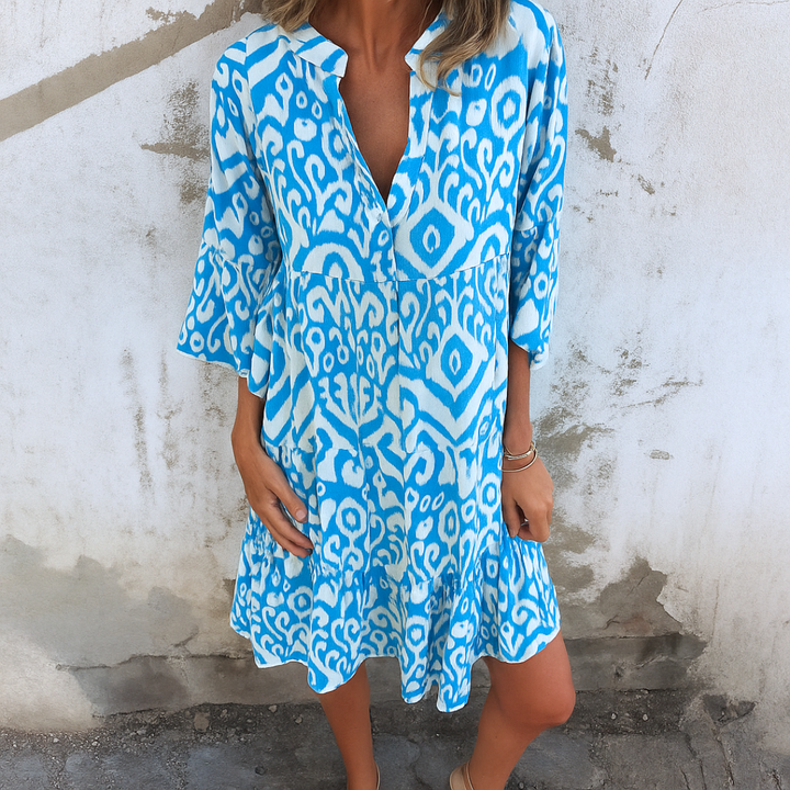 Magdalenne | Elegant V-Neck Dress