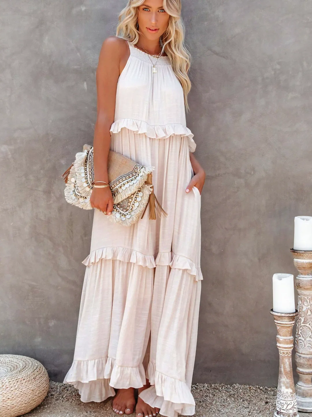 Mabel | Ruffle Maxi Dress