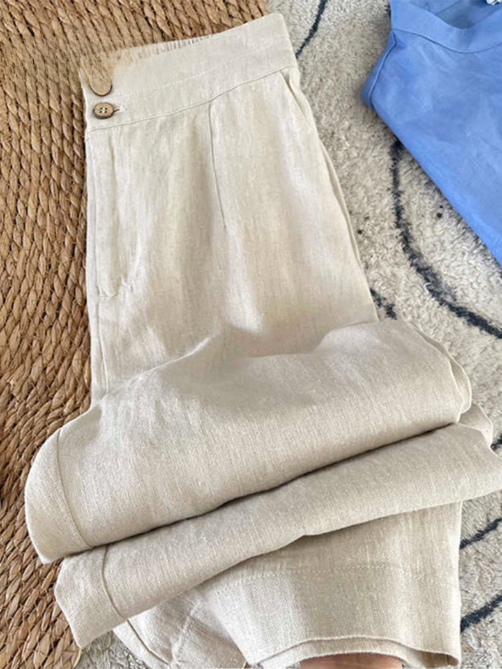 Heirra | Linen Wide Leg Trousers