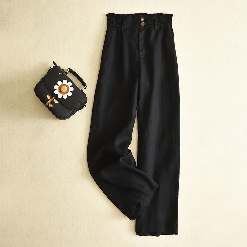 Sage | Wide Leg Linen Trousers