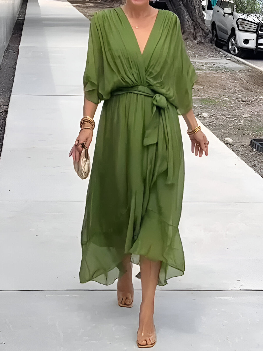 Margery | Elegant Chiffon Midi Dress