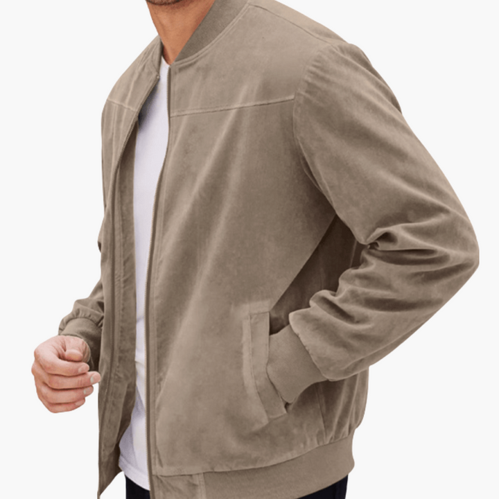 Jacob | Men’s Relaxed Fit Zip Closure Bomber Jacket
