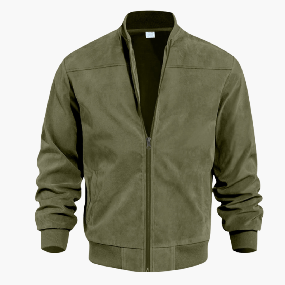 Jacob | Men’s Relaxed Fit Zip Closure Bomber Jacket