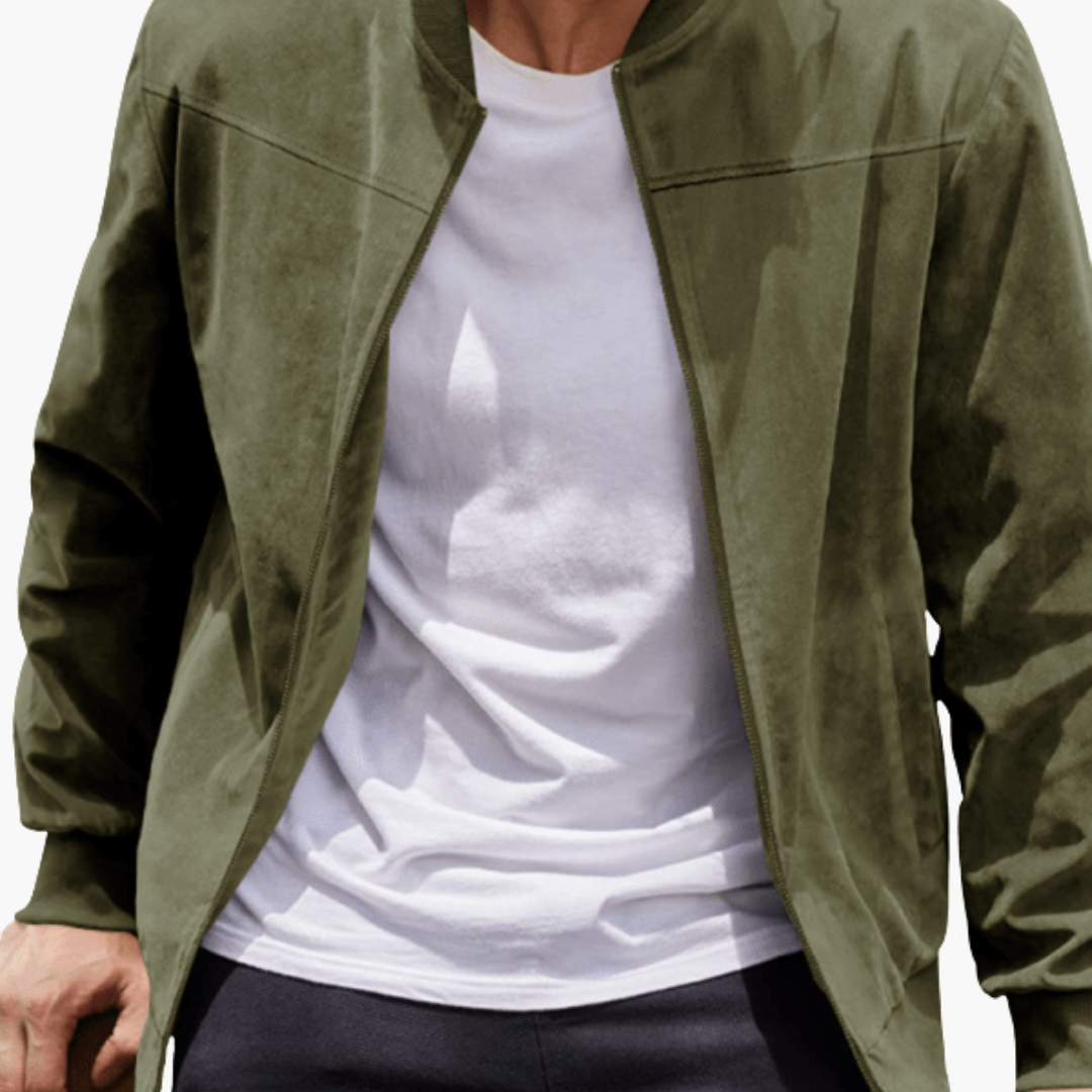 Jacob | Men’s Relaxed Fit Zip Closure Bomber Jacket